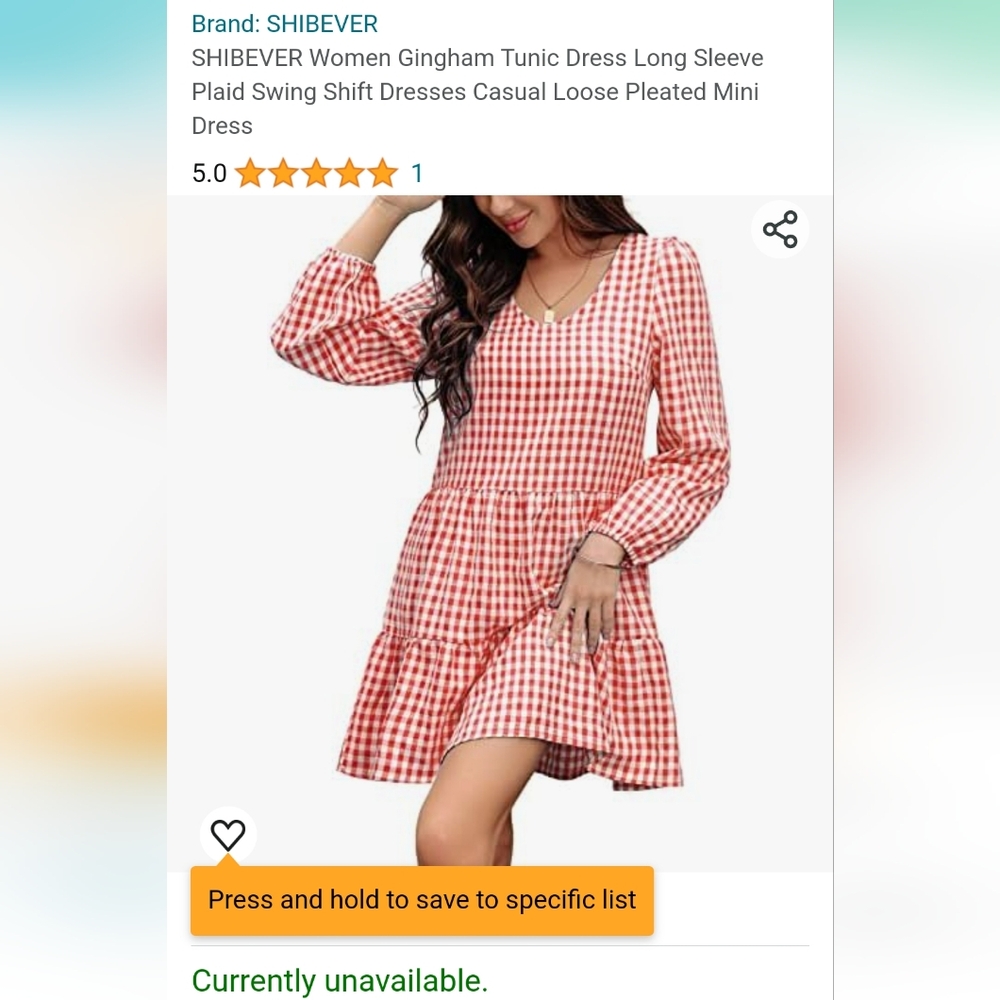 Gingham Mini Dress
